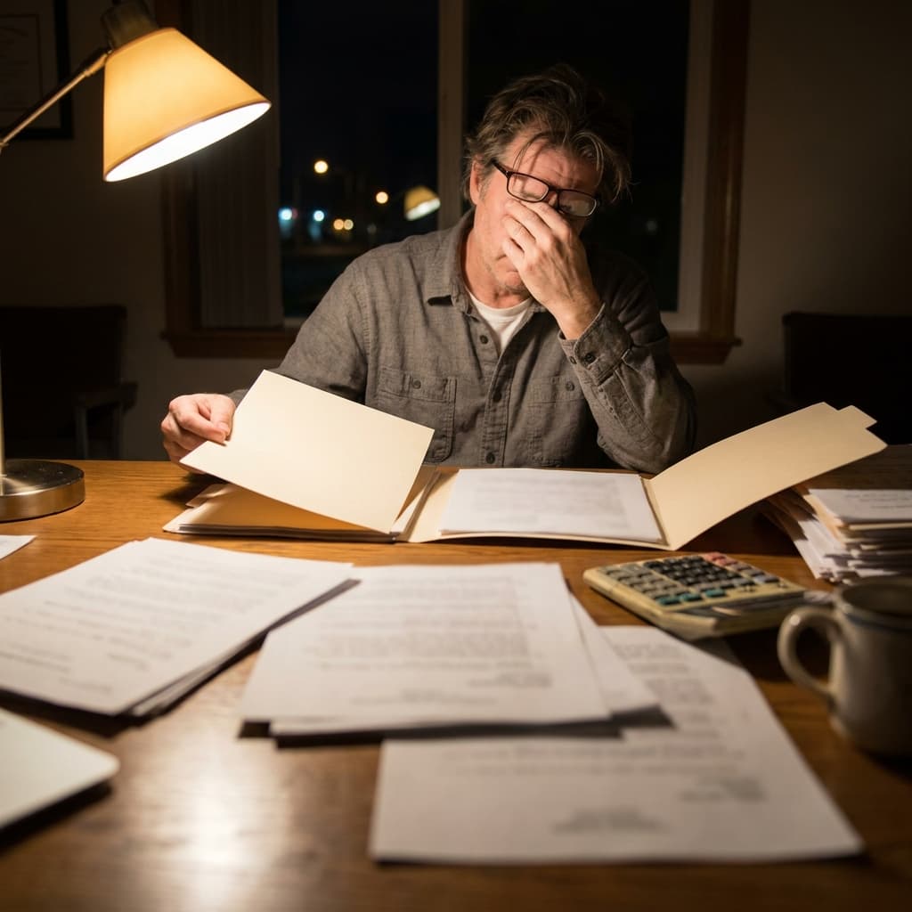 HOA board treasurer reviewing bank statements and a repayment schedule before a reserve fund transfer